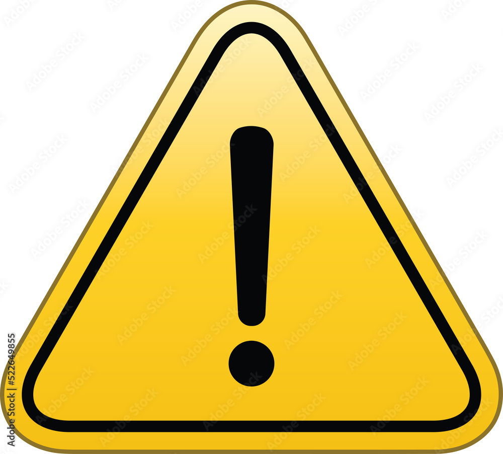Caution Warning Sign. Danger and warning sign, attention sign. Hazard warning attention sign with exclamation mark symbol Caution Warning Sign. Danger and warning sign, attention sign. Hazard warning attention sign with exclamation mark symbol