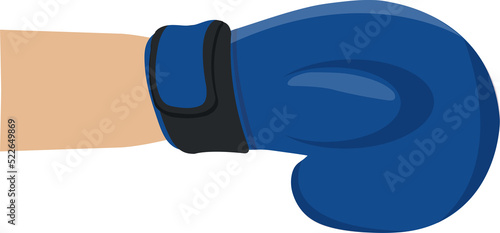 Boxing gloves fight icon, red vs blue. Battle emblem cartoon vector illustration. Boxing gloves Red and Blue hitting together. Boxing day shopping creative sale idea. 