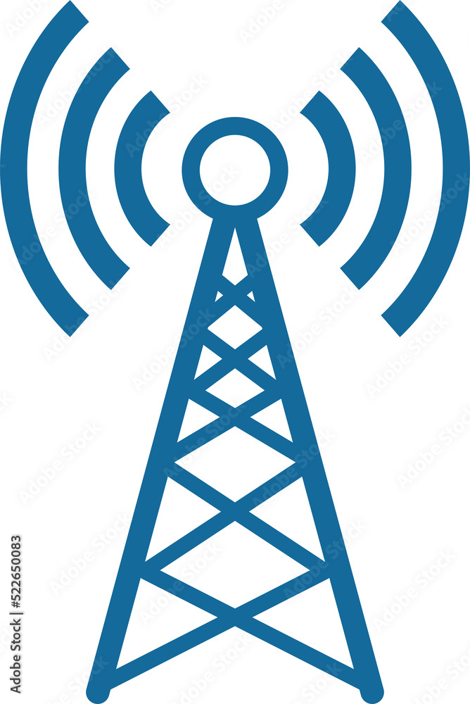 Transmitter antenna symbol. signal tower icon. Communication antenna