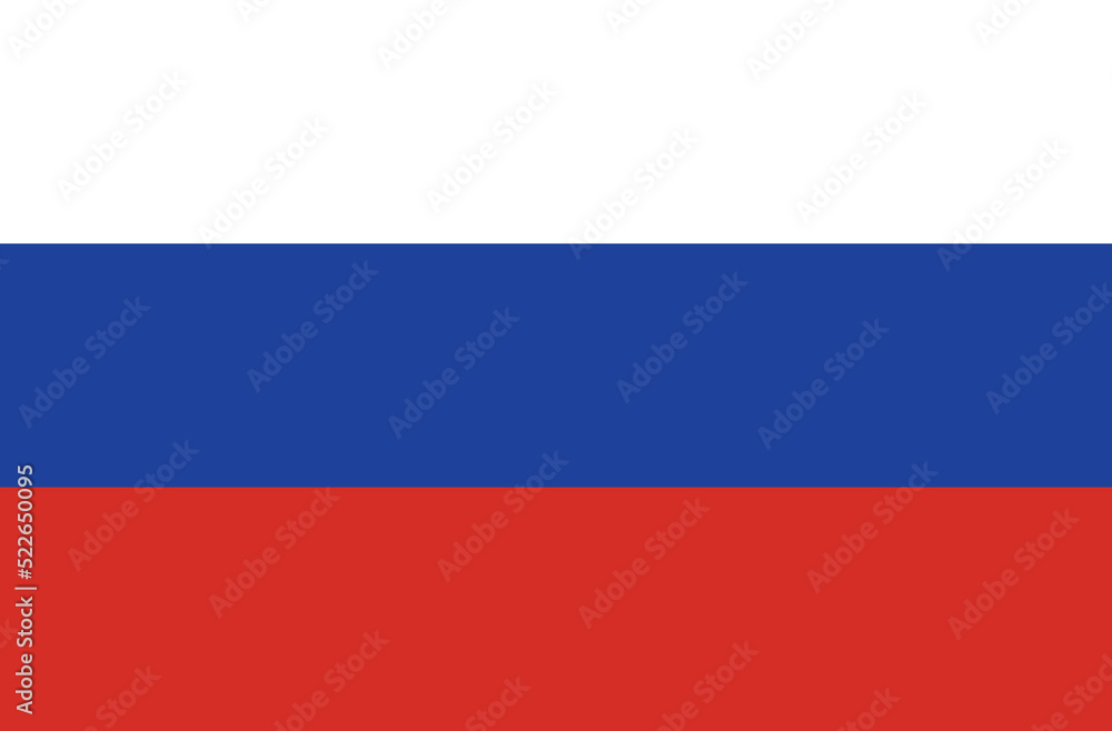 Russia flag in circle shape in national colors,
