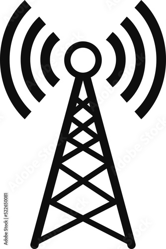 Transmitter antenna symbol. signal tower icon. Communication antenna simple
