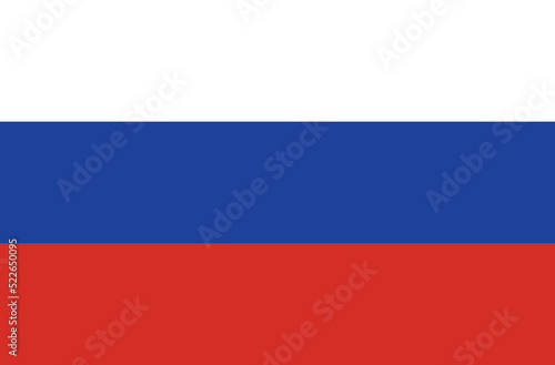 Russia flag in circle shape in national colors,