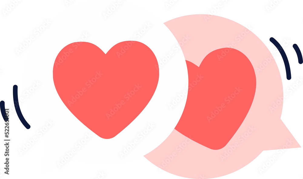 Chat symbol with heart Chat symbol with heart