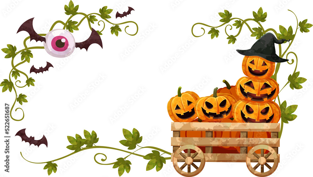 Fototapeta premium Halloween frame template