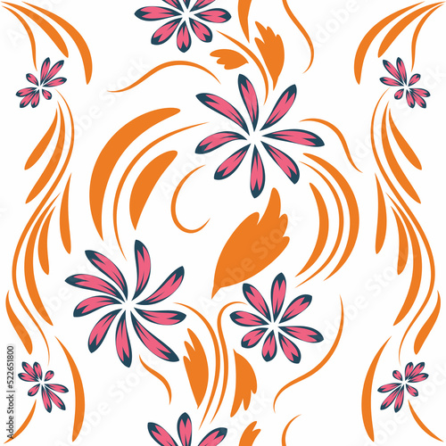Folk flowers print Floral pattern Ethnic art