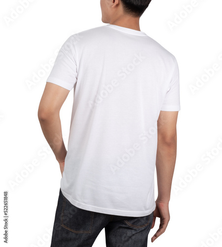 Young man in T shirt mockup, Template for your design. © Touchr