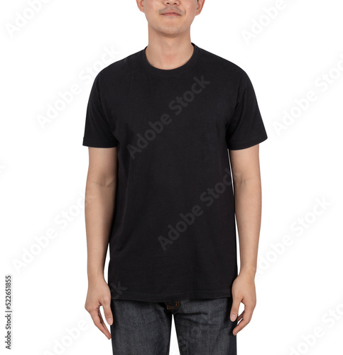 Young man in T shirt mockup, Template for your design.