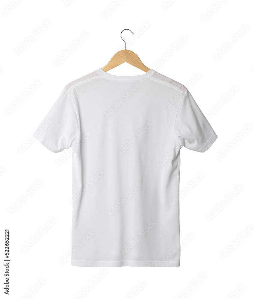 White T shirt mockup hanging, Png file. White T shirt mockup hanging, Png file.