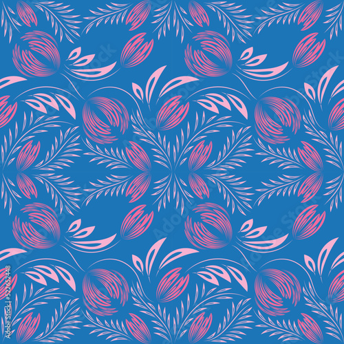 Folk flowers print Floral pattern Ethnic art