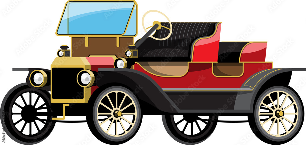 Naklejka premium Antique car illustration