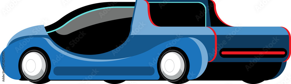 Fototapeta premium Future smart vehicle illustration