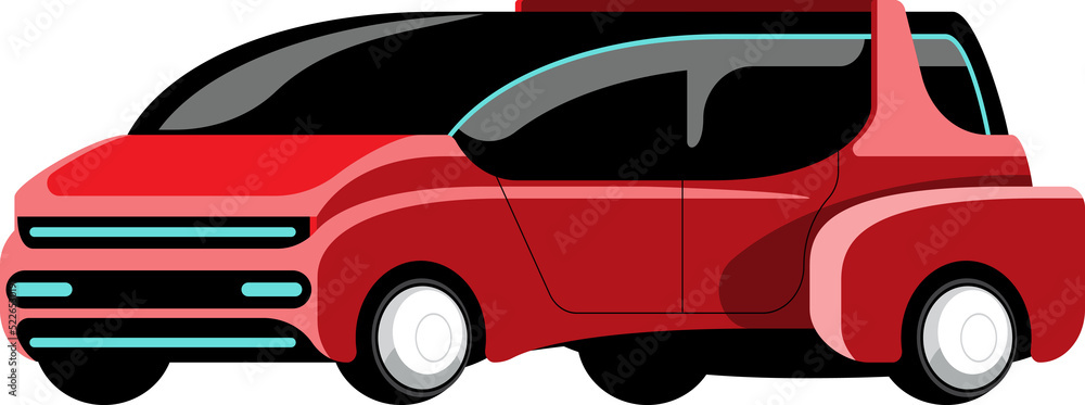 Future smart vehicle illustration