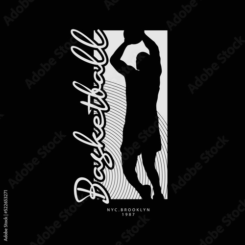 Basketball illustration typography. perfect for t shirt design