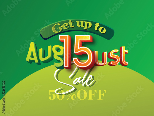 background for 15 August India vector illustration of happy independence day India sale banner with Indian flag tricolor
