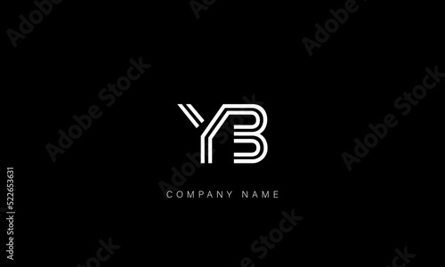 BY, YB Abstract Letters Logo Monogram