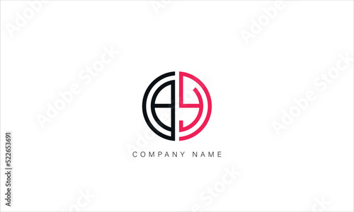 BY, YB Abstract Letters Logo Monogram