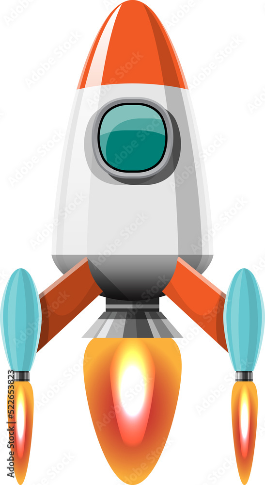 Rocket launch illustration Rocket launch illustration