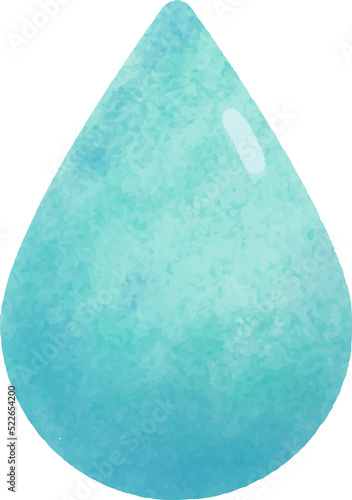 Watercolor water drop