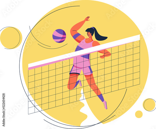 Fototapeta Naklejka Na Ścianę i Meble -  volleyball nice action