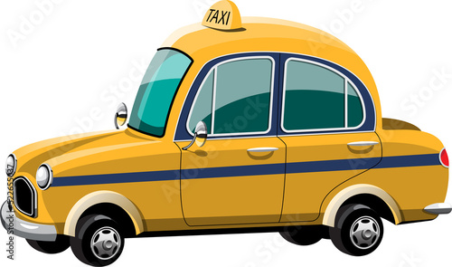 Taxi yellow car cab illustration