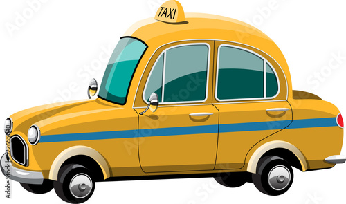 Taxi yellow car cab illustration