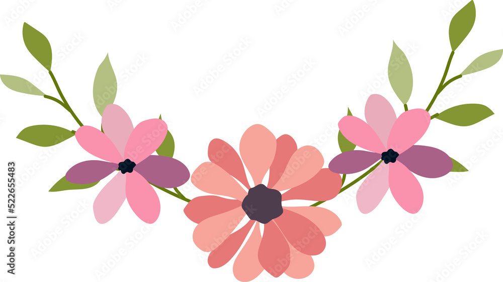 Flower frame for decorative