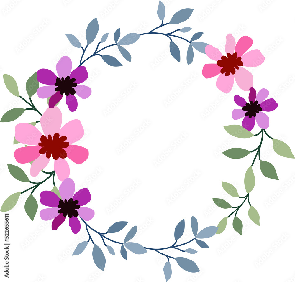 Foliage wreath illustration Foliage wreath illustration