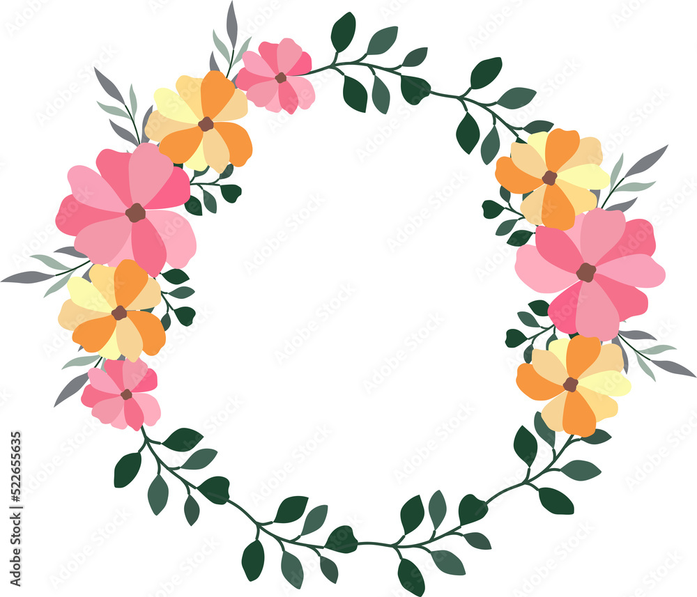 Foliage wreath illustration