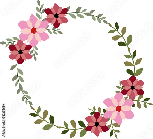 Wallpaper Mural Foliage wreath illustration Torontodigital.ca