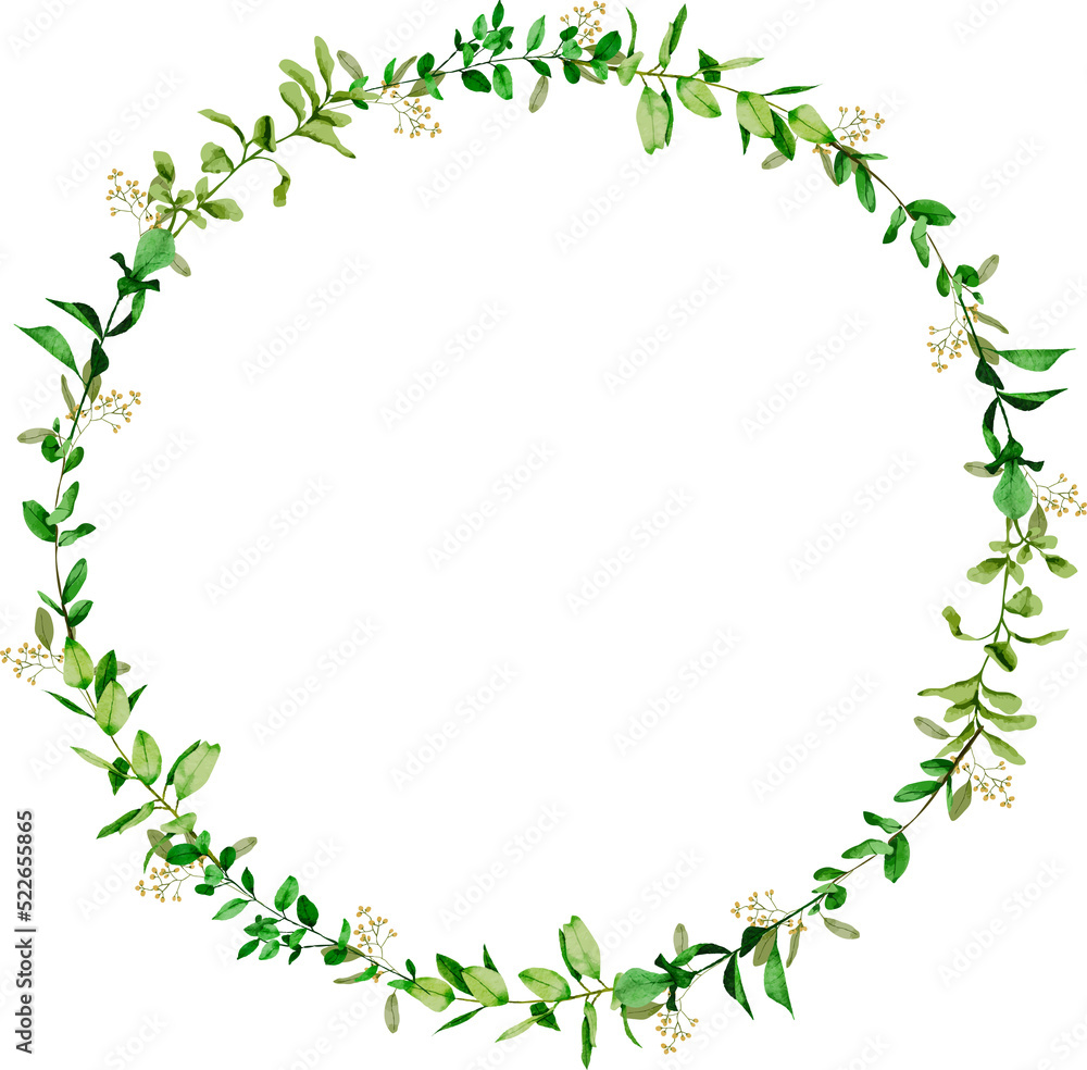 Foliage wreath watercolor Foliage wreath watercolor