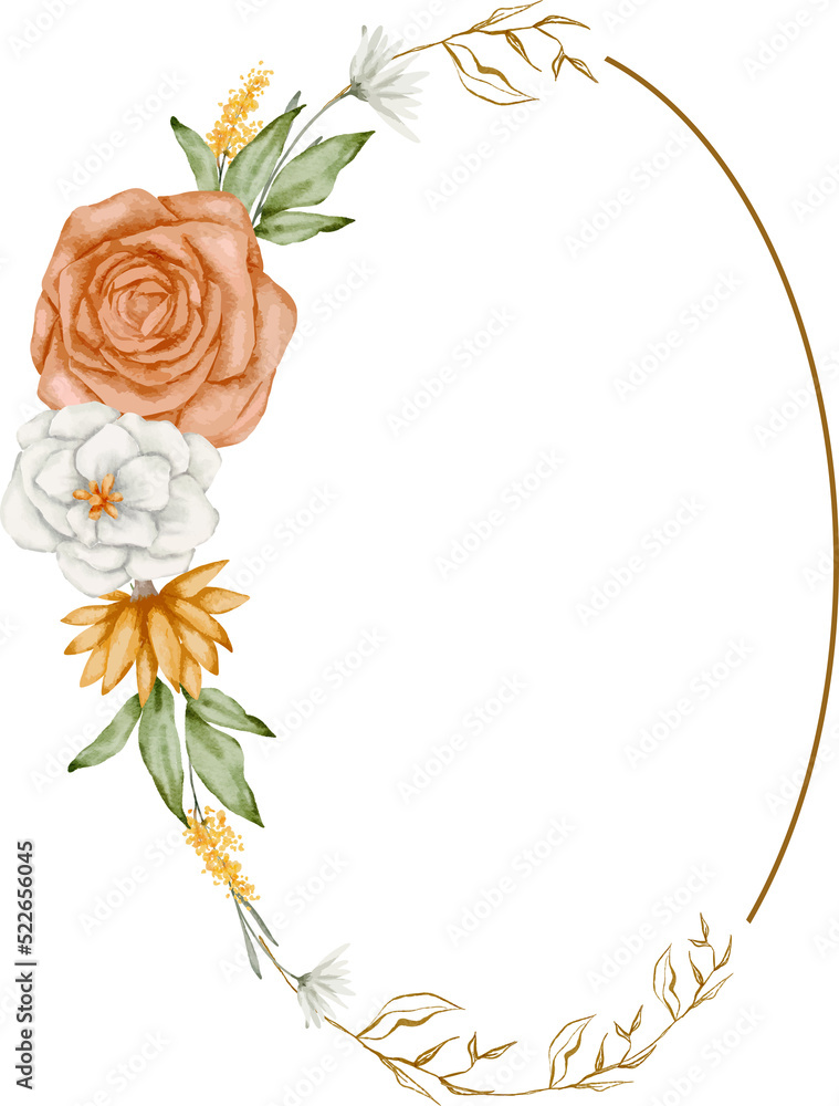 Foliage wreath watercolor Foliage wreath watercolor