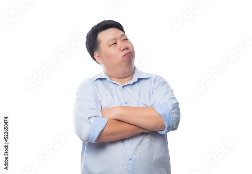 Asian business fat man, Png file. © Touchr