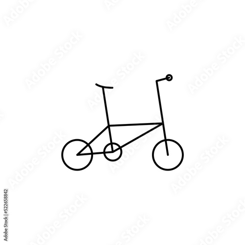 Bike, Bicycle Thin Line Icon Vector Illustration Logo Template. Suitable For Many Purposes.