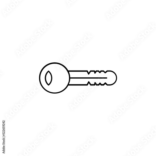 Key Thin Line Icon Vector Illustration Logo Template. Suitable For Many Purposes.