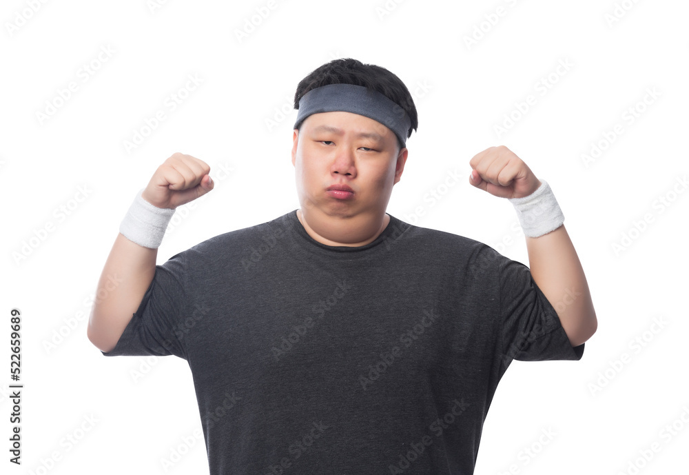 Young asian fat sport man, Png file. Young asian fat sport man, Png file.