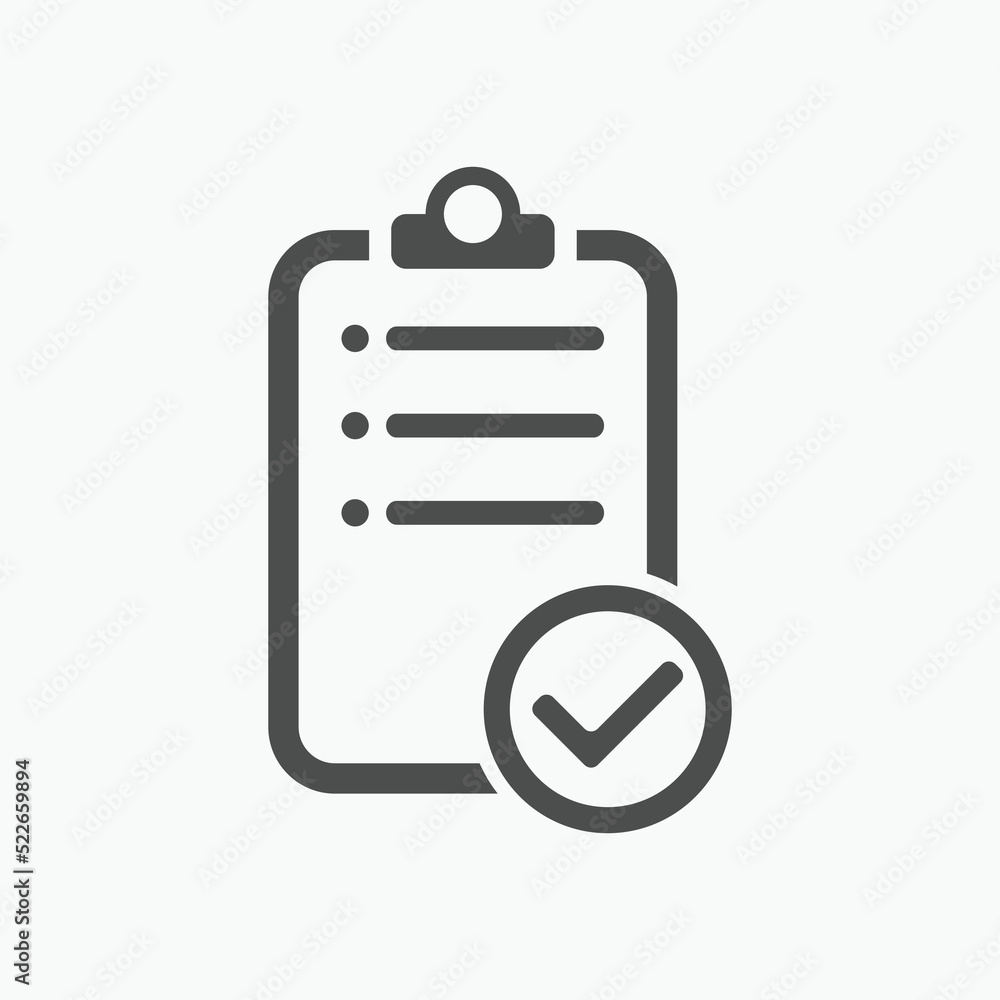 Checklist vector icon.Checklist sign symbol apps or web interface.
Checklist vector icon.Checklist sign symbol apps or web interface.