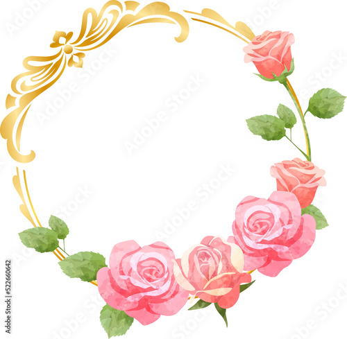 Wallpaper Mural Flower frame watercolor for decorative Torontodigital.ca