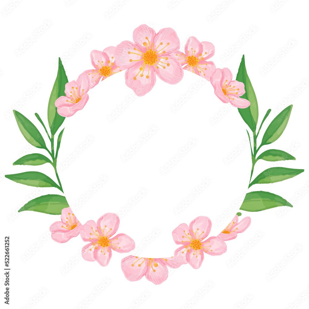 Watercolor Leaf Frame, Green leaves clipart. Watercolor Leaf Frame, Green leaves clipart.