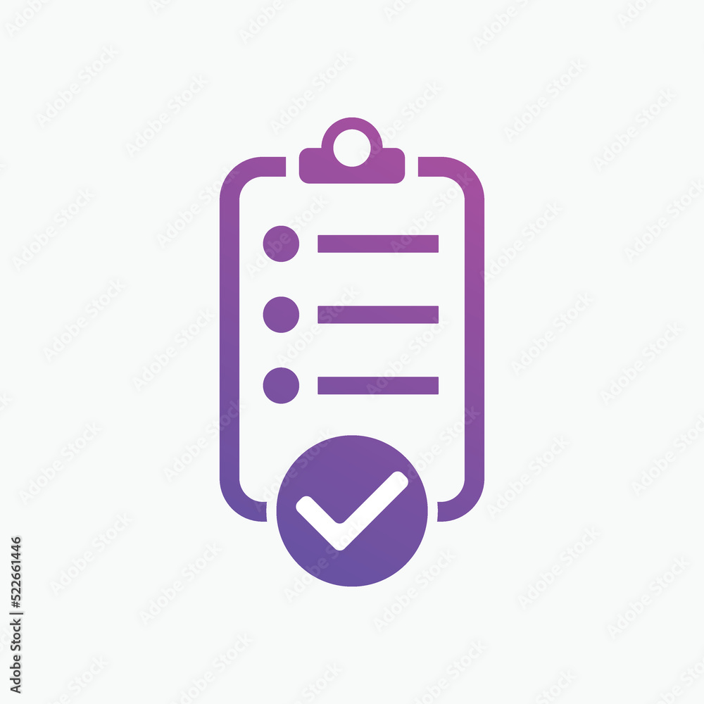 Checklist vector icon. Checklist sign symbol apps or web interface.
Checklist vector icon. Checklist sign symbol apps or web interface.