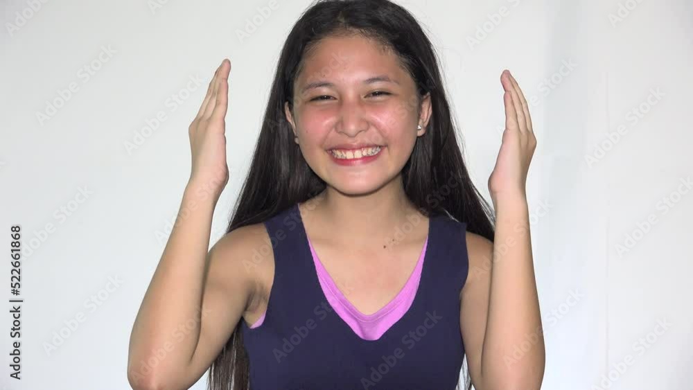 Girl Teenager Peekaboo And Funny Faces Isolated Girl Teenager Peekaboo And Funny Faces Isolated