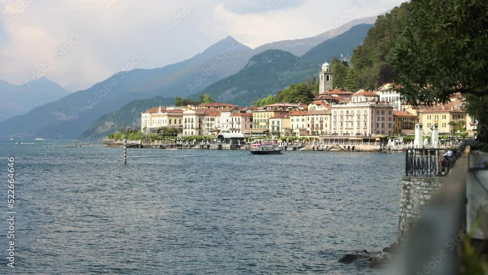 Picturesque Europe Travel Destination, Bellagio Town on Lake Como, Italy
