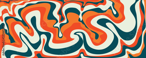Retro marble 60s wave pattern. Abstract swirl 60 s background. Psychedelic retro wave wallpaper. Modern background design. Abstract 60s 70s psychedelic design.