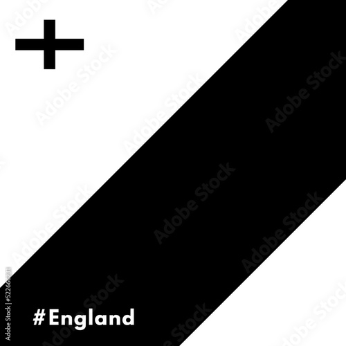 england flag with black and white