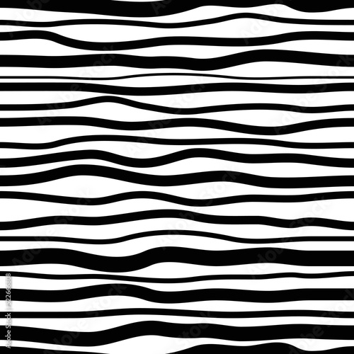 Black curved stripes on whi...