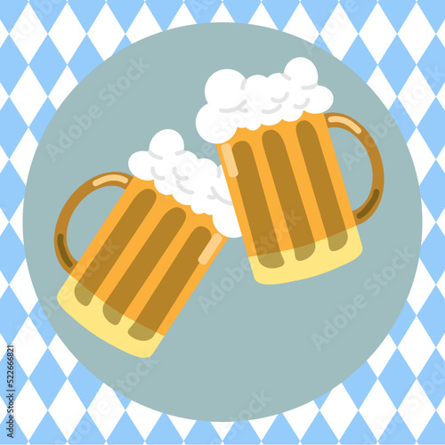 Translation from German  Welcome to Oktoberfest. Beer Festival vector banner. Design template celebration.