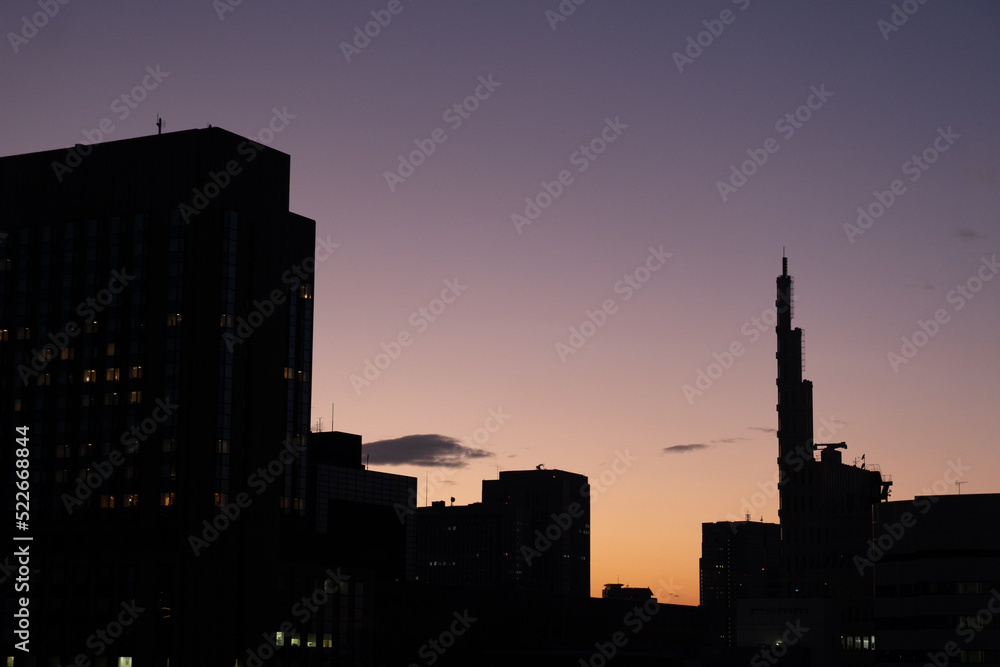 摩天楼　都市のシルエット