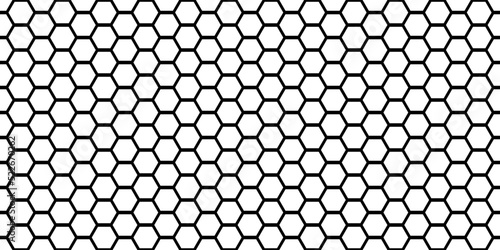 Monochrome honey comb simple seamless pattern. Regular hive cell texture. Abstract vector background with hexagon geometry. Wallpaper in a minimalist style