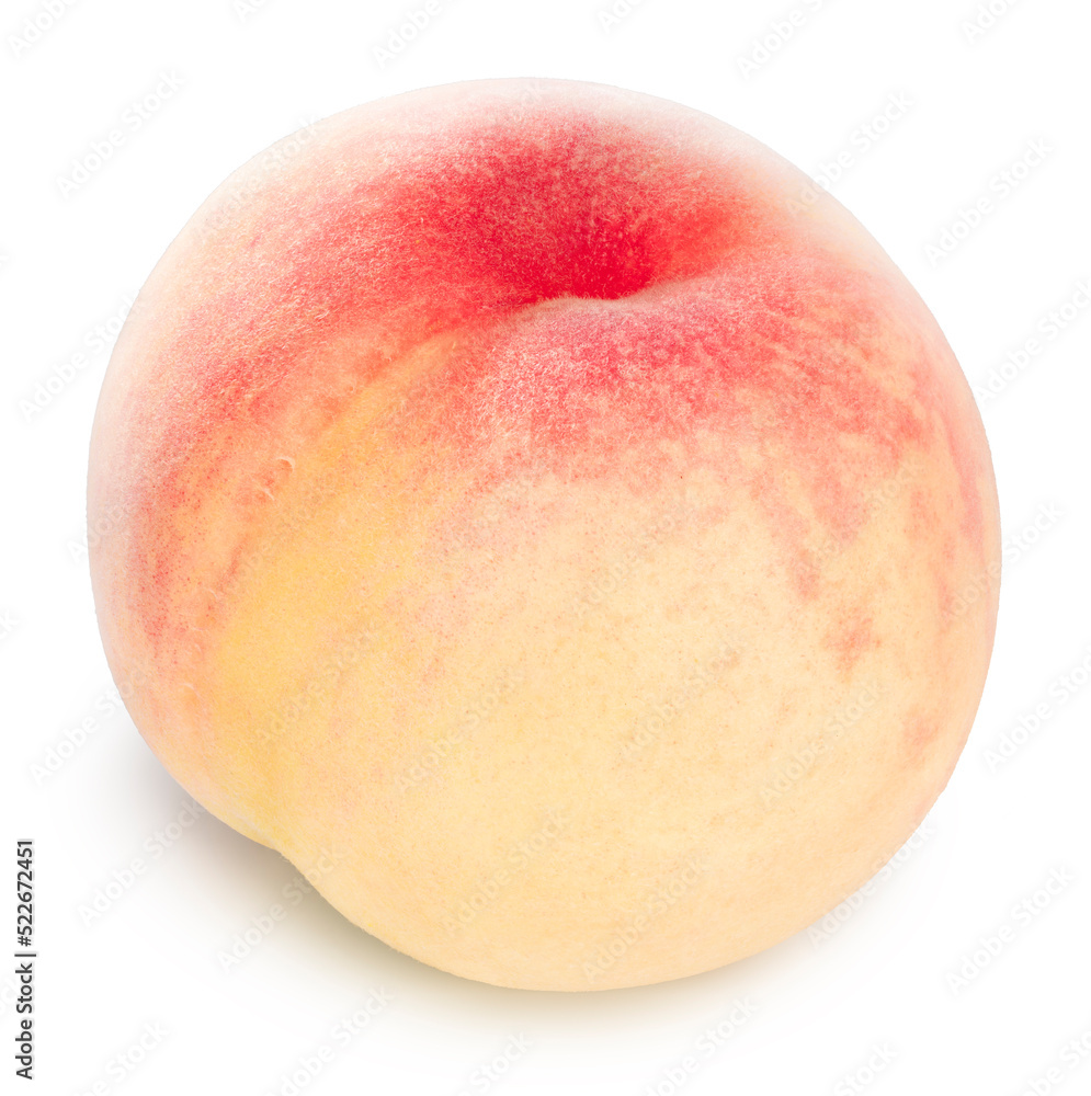 White Peach fruit isolated on white background, Fresh White Peach on White Background With clipping path, White Peach fruit isolated on white background, Fresh White Peach on White Background With clipping path,