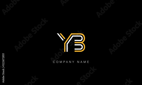 BY, YB Abstract Letters Logo Monogram
