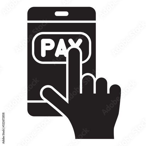 Mobile Payment solid icon.